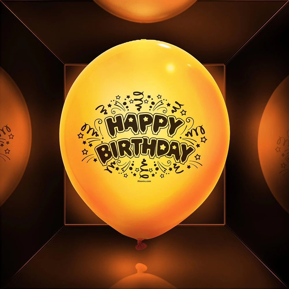 Ballon led coloré Happy Birthday x 5