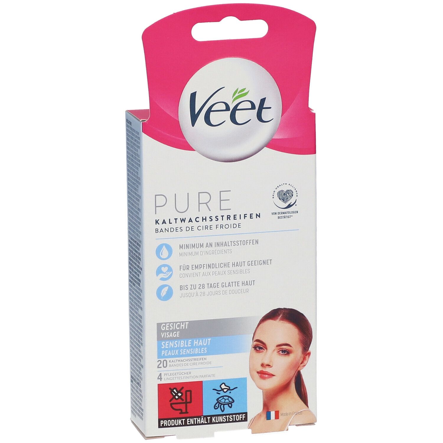 Veet® EasyGrip Kaltwachsstreifen Gesicht