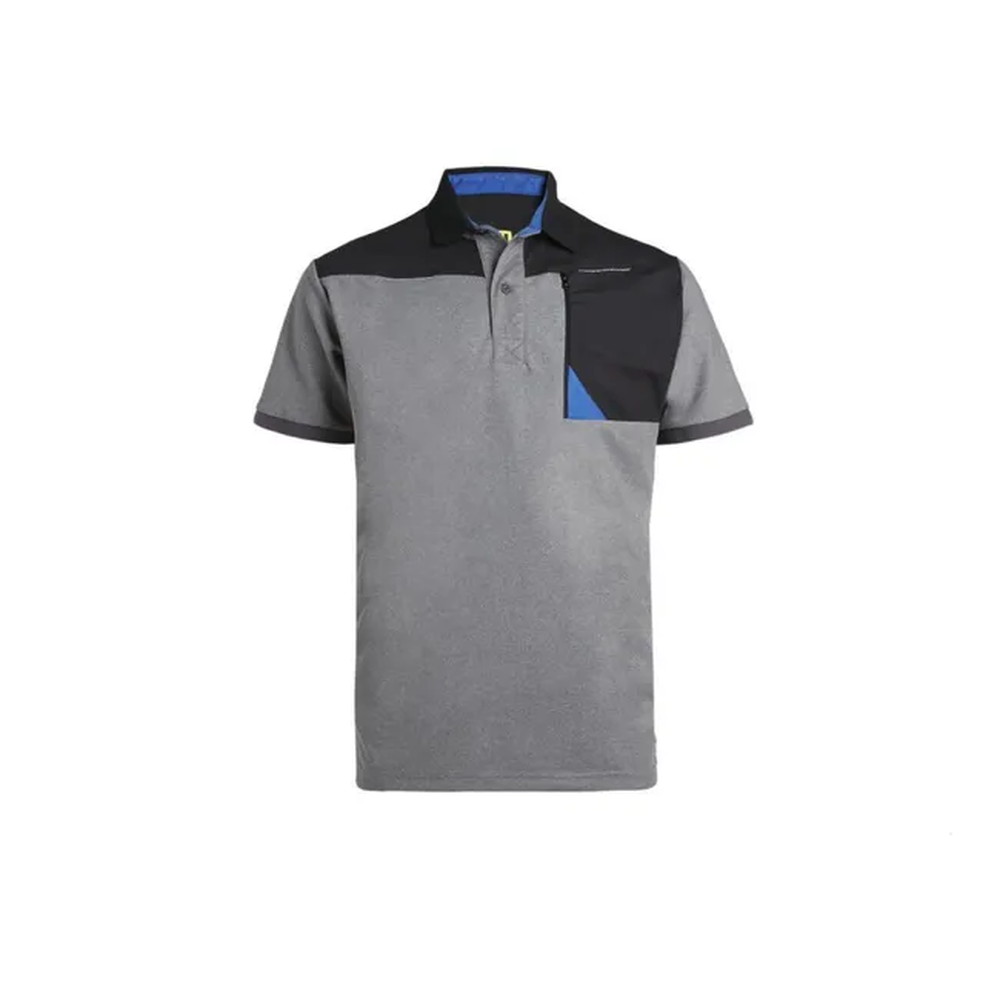 Polo de travail horten noir/gris chiné - taille xl