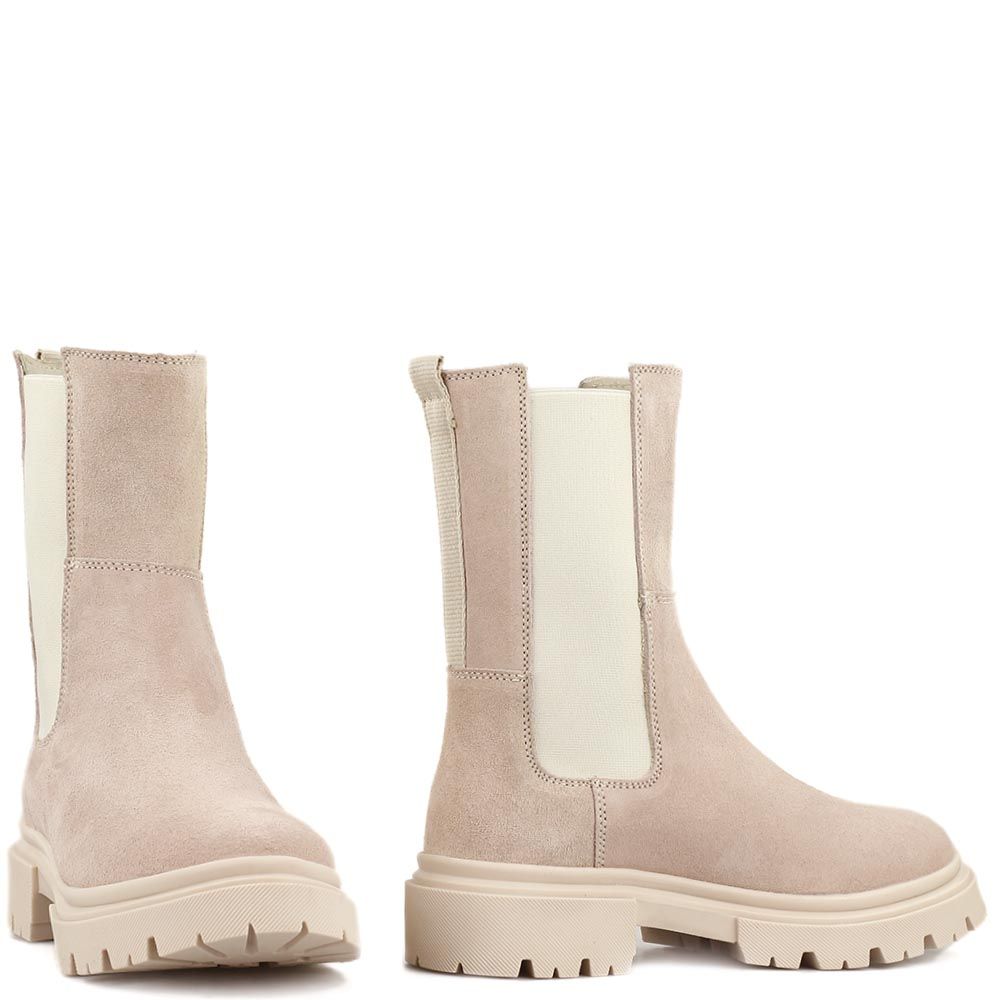 La Pintura Blanca Chunky boots Sand