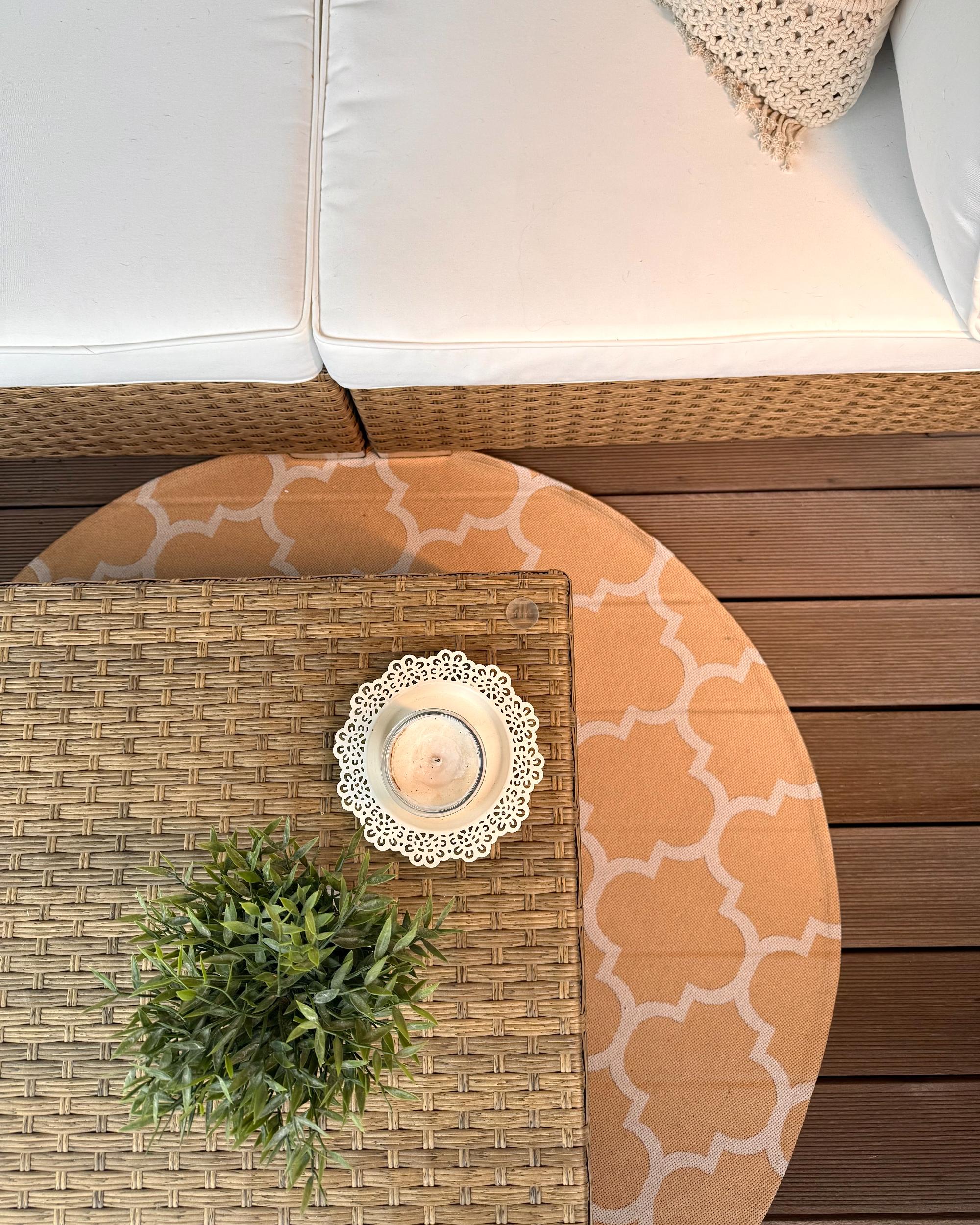 Tuintapijt MOSORE Beige ø 120 cm