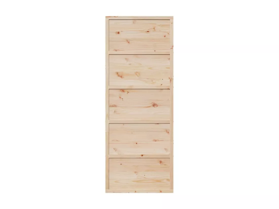 Porte de grange 80x208 cm bois massif de pin
