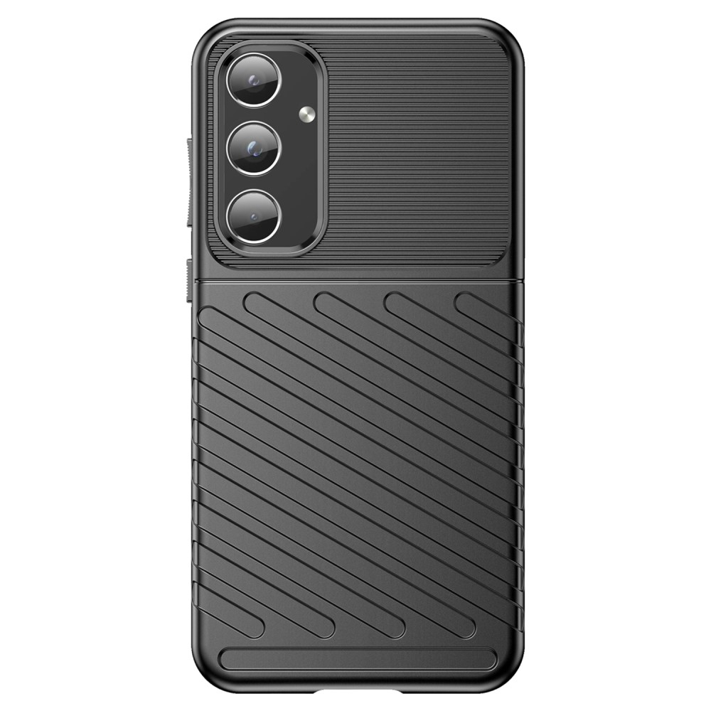 Samsung Galaxy A55 Gummi Case Schutzhülle Grip Design - Schwarz