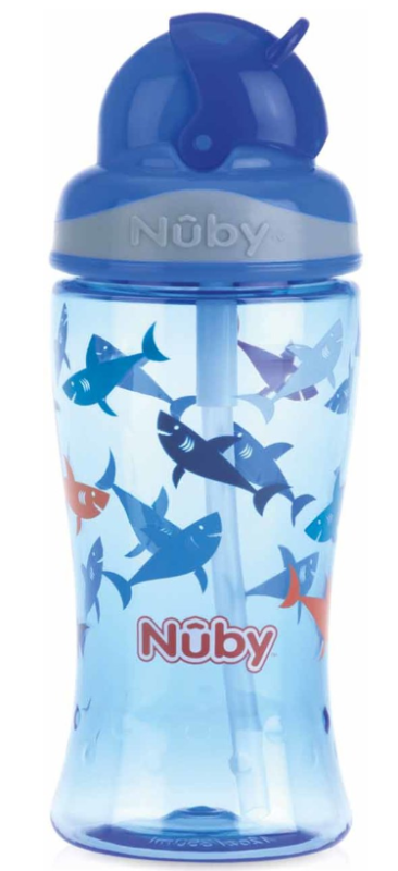 Nuby Tritan Flip It Beker Blauw 360ml