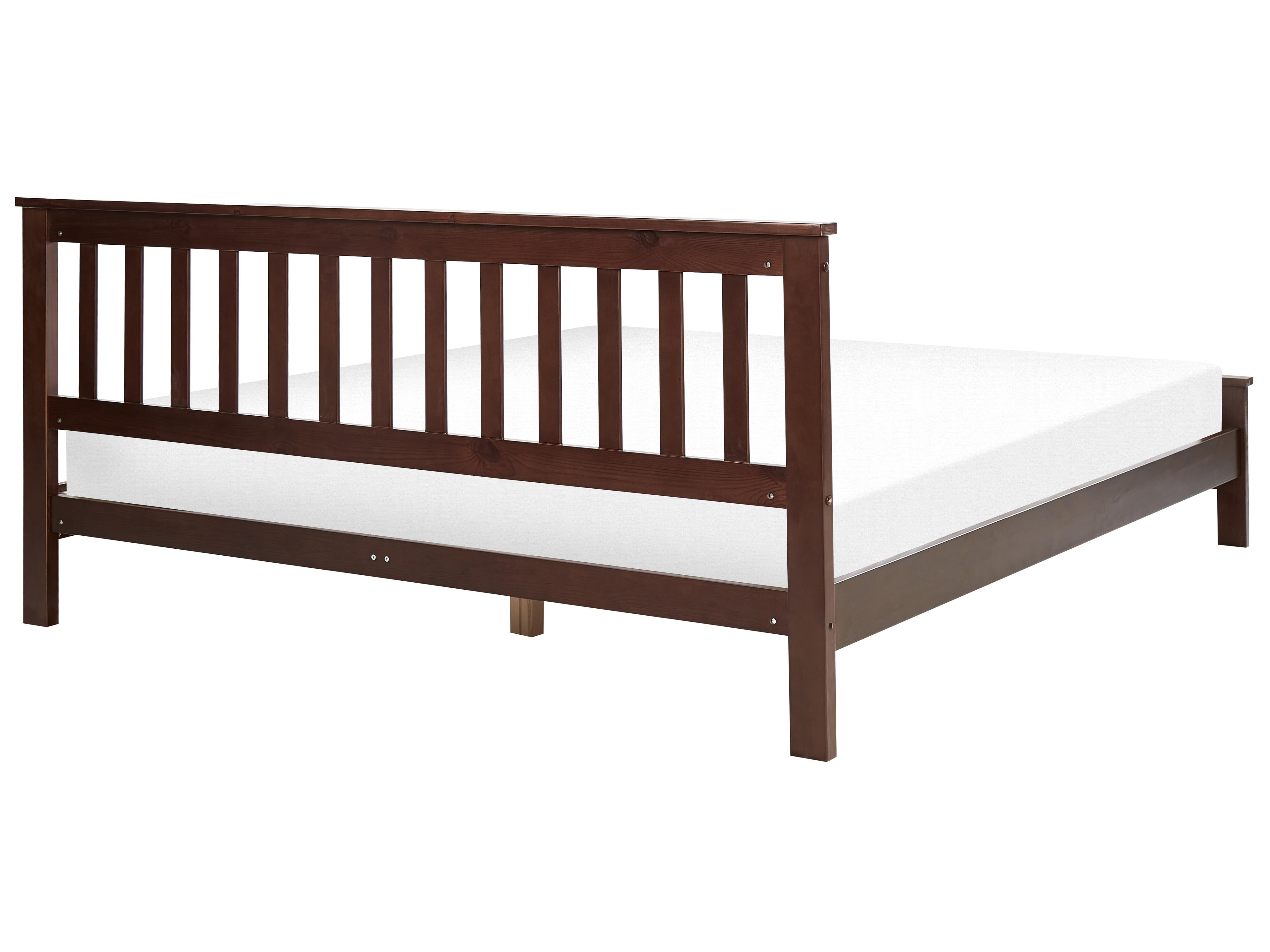 Bed Dennenhout MAYENNE 180 x 200 cm Donkerbruin