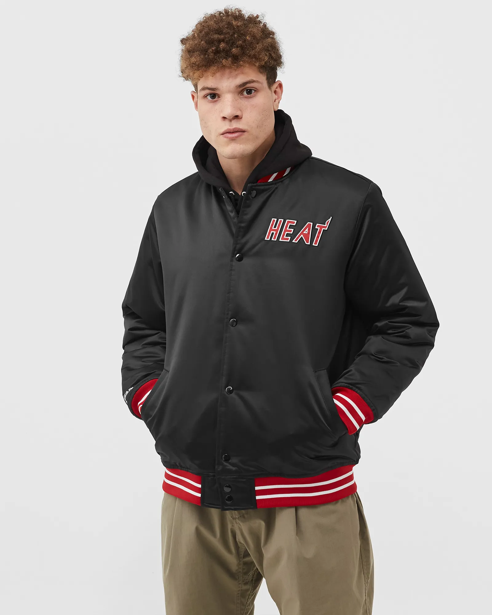 Mitchell & Ness NBA Heavyweight Satin Jacket Miami Heat