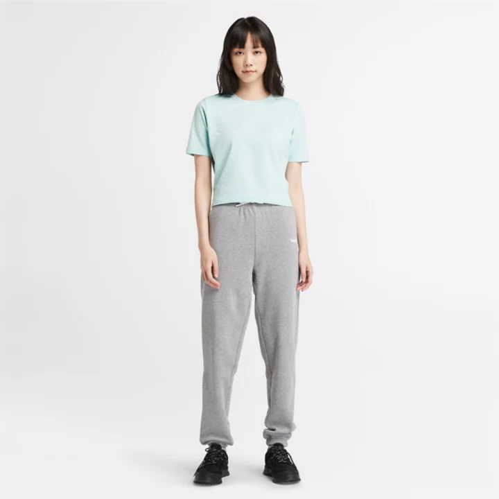 T-shirt court pour femme en bleu clair