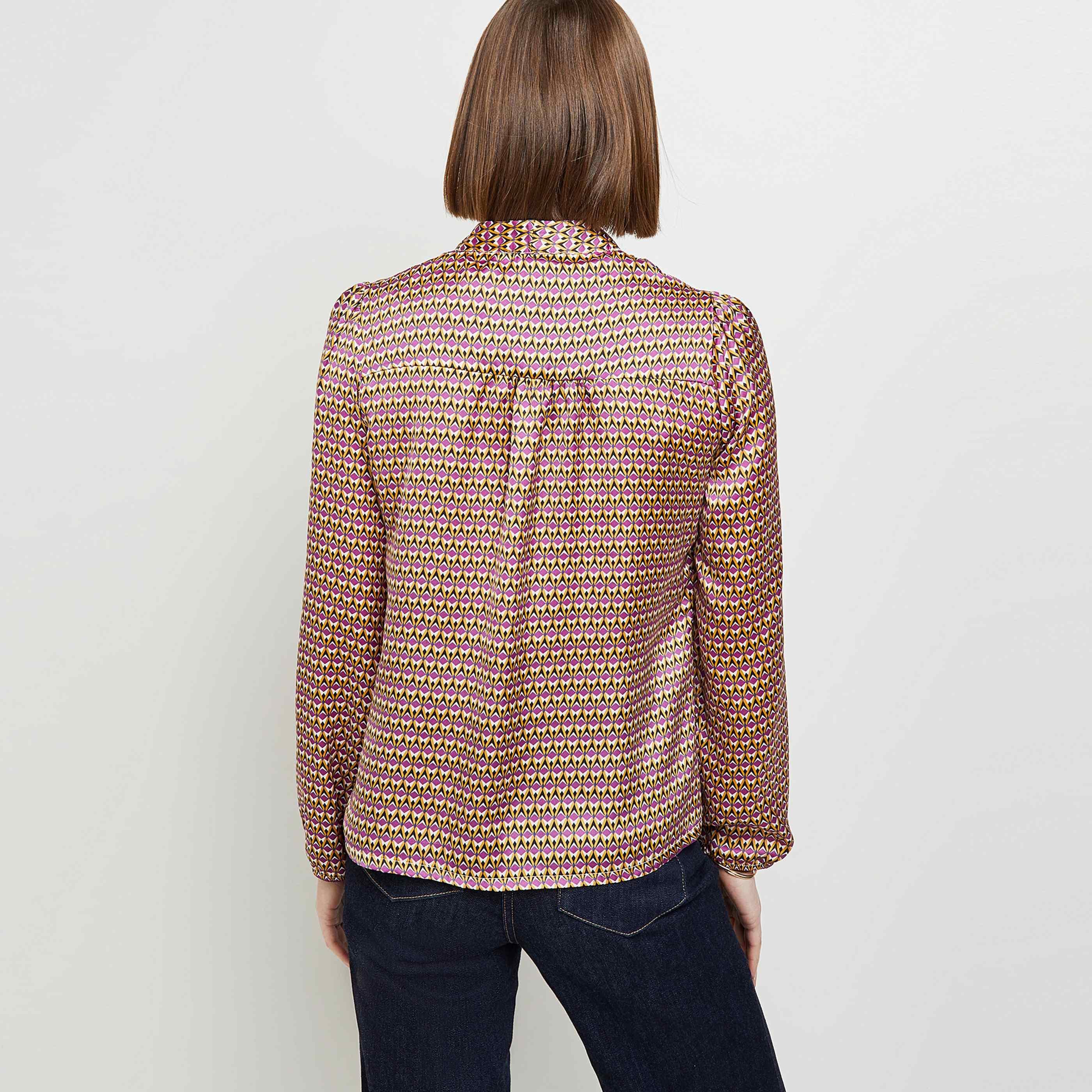 Chemise imprimée lavallière femme - IMPRIME
