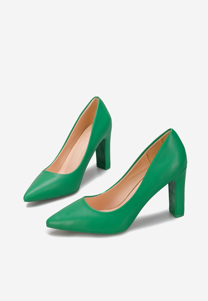Chaussures à talon épais vert Devina V3