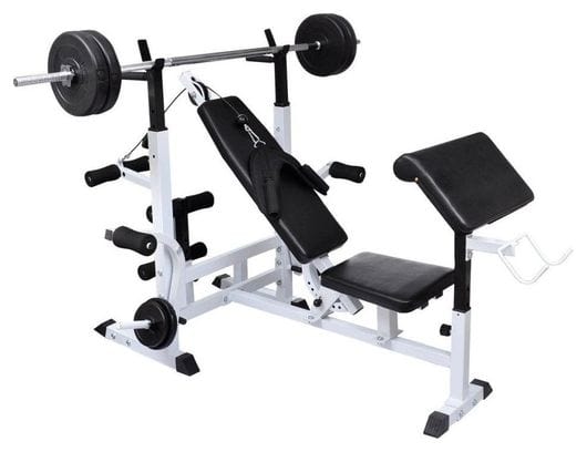 Banc de musculation universel avec support pour haltère sport fitness musculation 0702057
