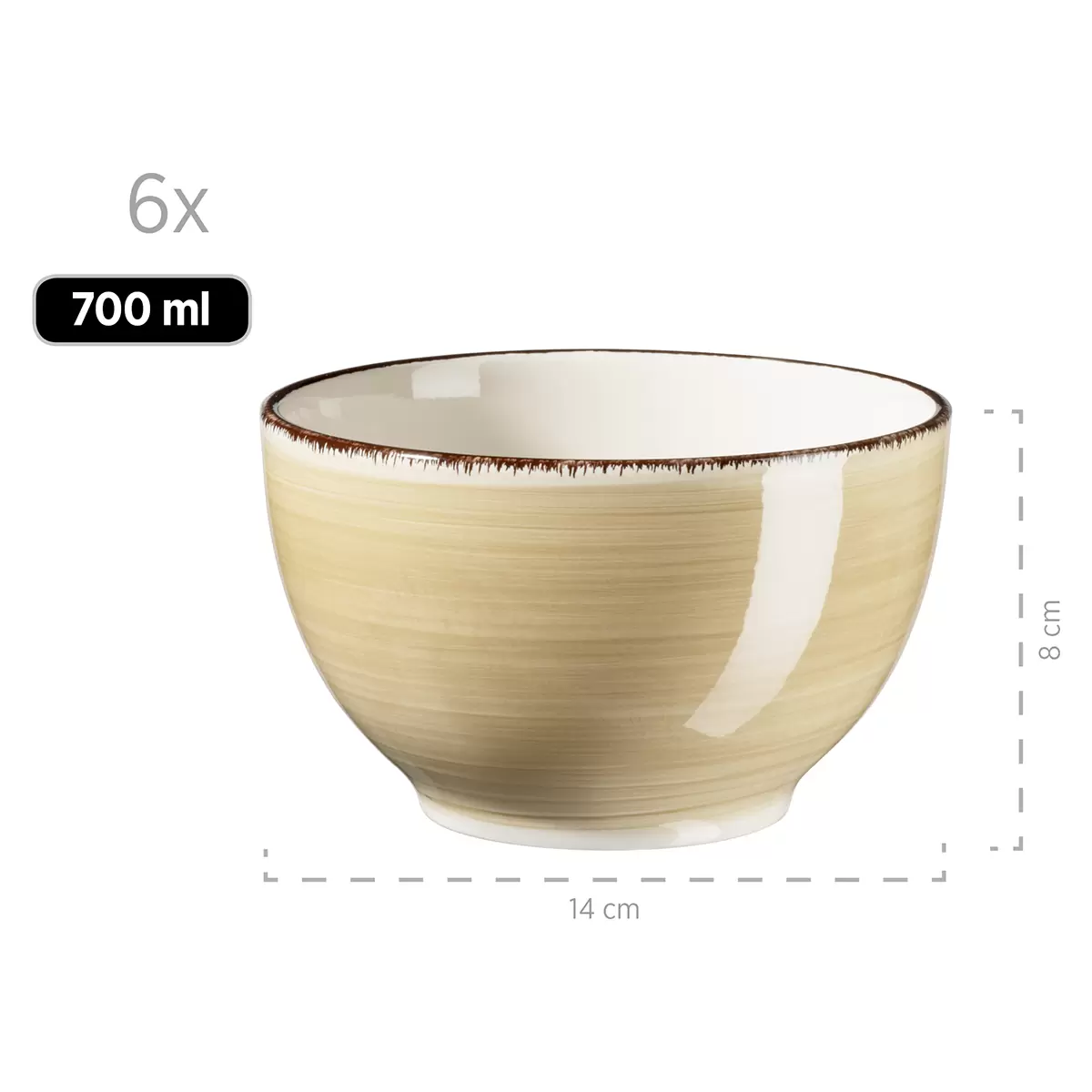 Frühstücksgeschirr 18tlg. LUMACA Beige