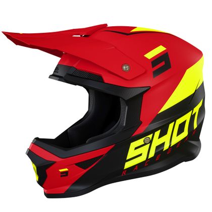 Casque cross Shot FURIOUS CHASE - RED NEON YELLOW MATT 2022 - Rouge / Jaune