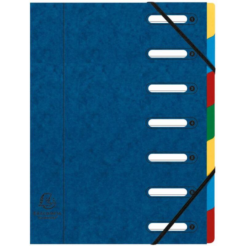Trieur HARMONIKA® à fenêtres avec élastiques Véritable carte lustrée 7 compartiments