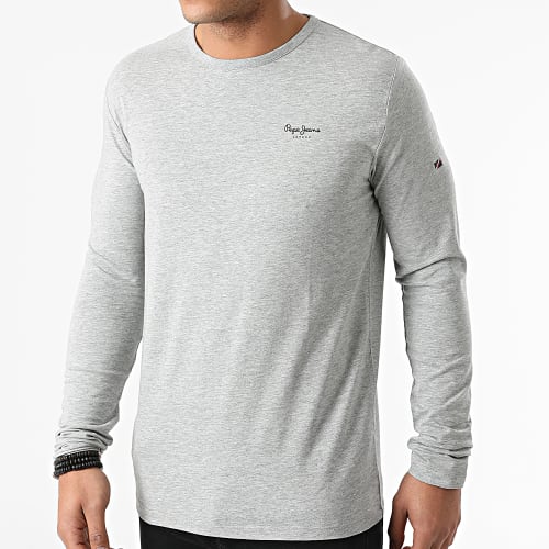 Tee Shirt Manches Longues Orignal Basic Gris Chiné