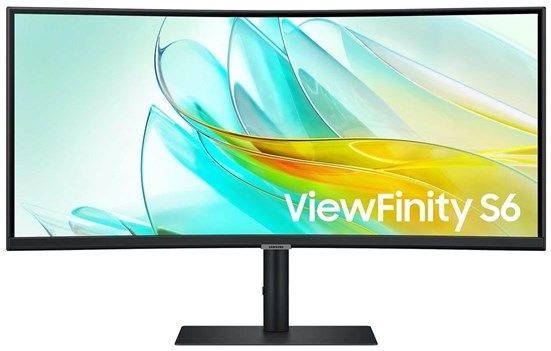 Samsung - ViewFinity S6 S34C654UAU - Monitor - 34 inch - 3440x1440 UWQHD - 100 Hz - VA - KVM switch