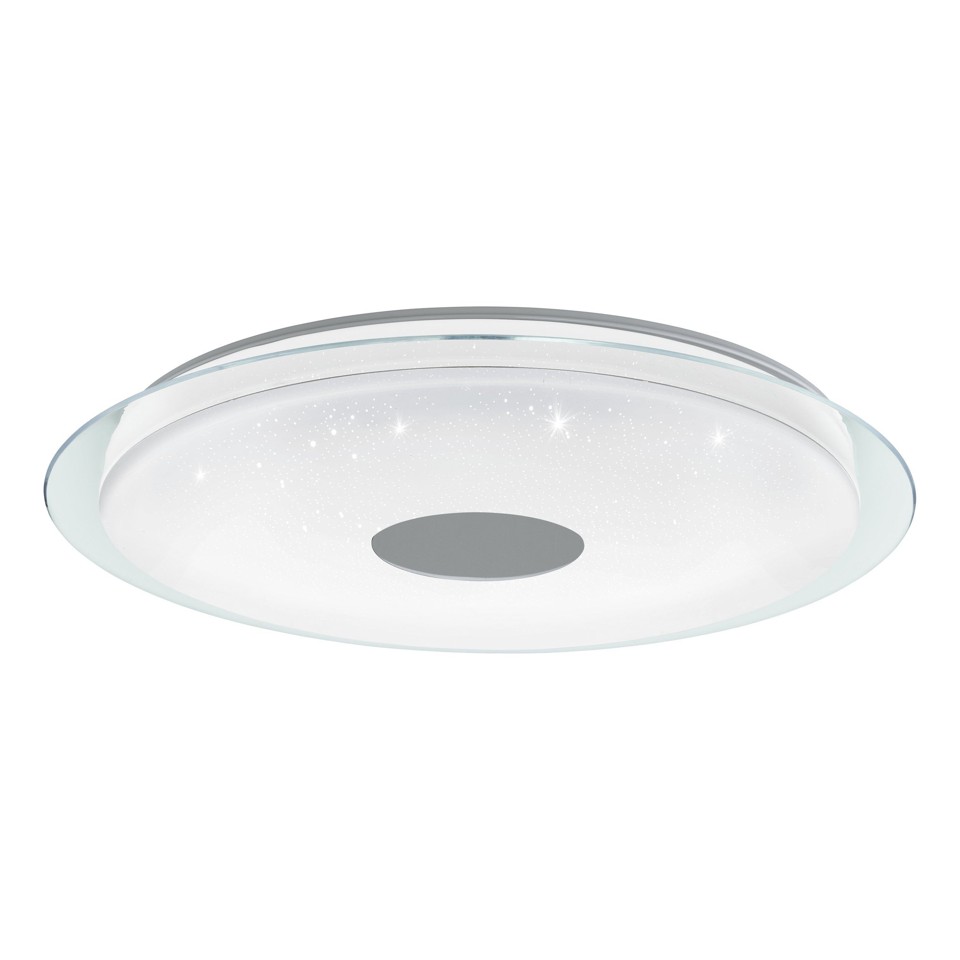 EGLO - Totari-Z plafond krom og hvid m/krystaleffekt Ø77 - TW - Zigbee, Bluetooth