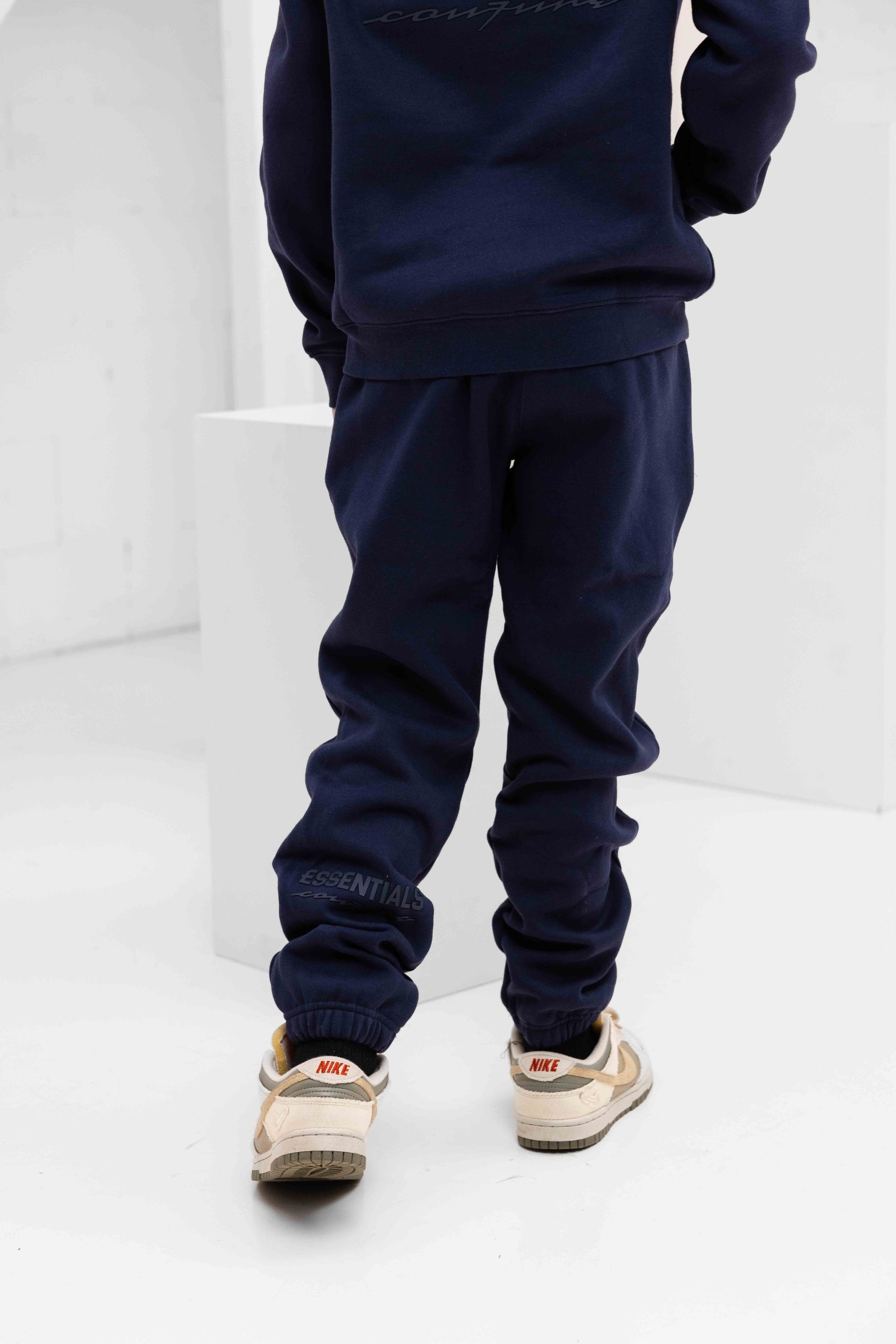 Cou7ure Essentials Rubber Trainingspak Kids Donkerblauw