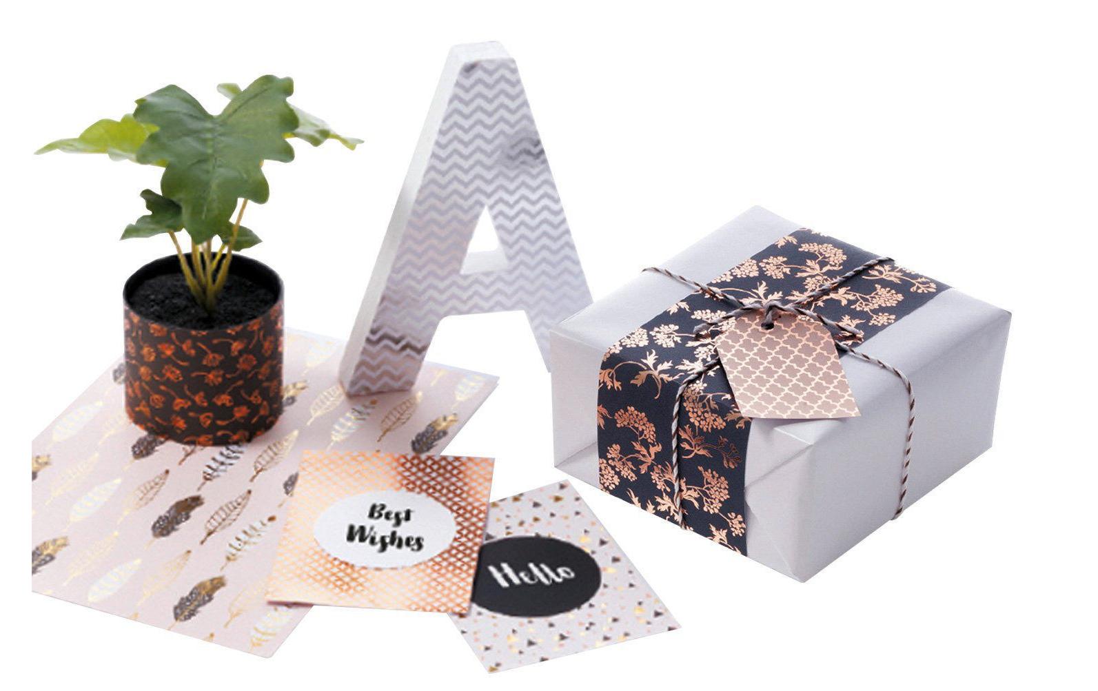 Designpapier Hot foil Gold/Silber/Mint/WeissDesignpapier Hot Foil 165 g/m²