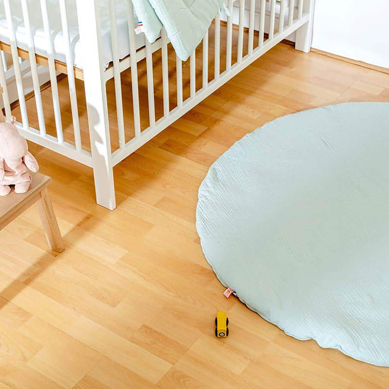 Papate Tapis d'Eveil Havane en Coton Bio vert - 115x115 cm
