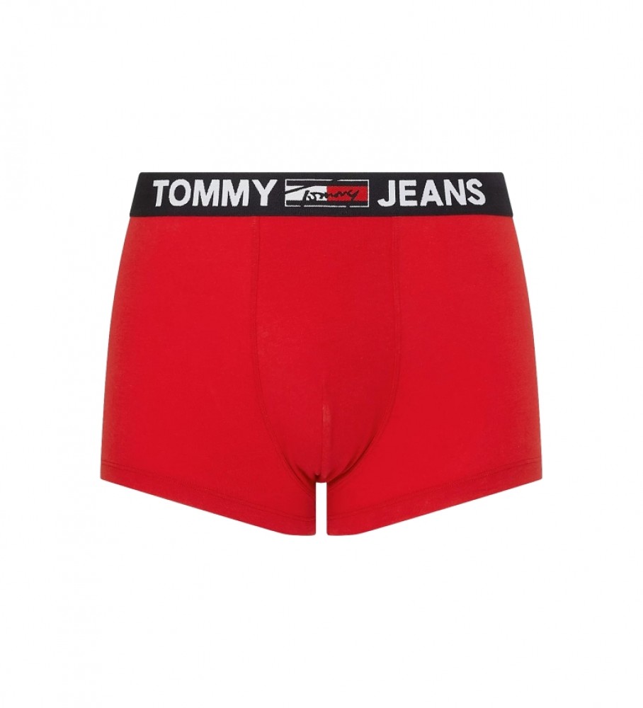 Cueca boxer Tommy Hilfiger com logo na cintura, vermelha