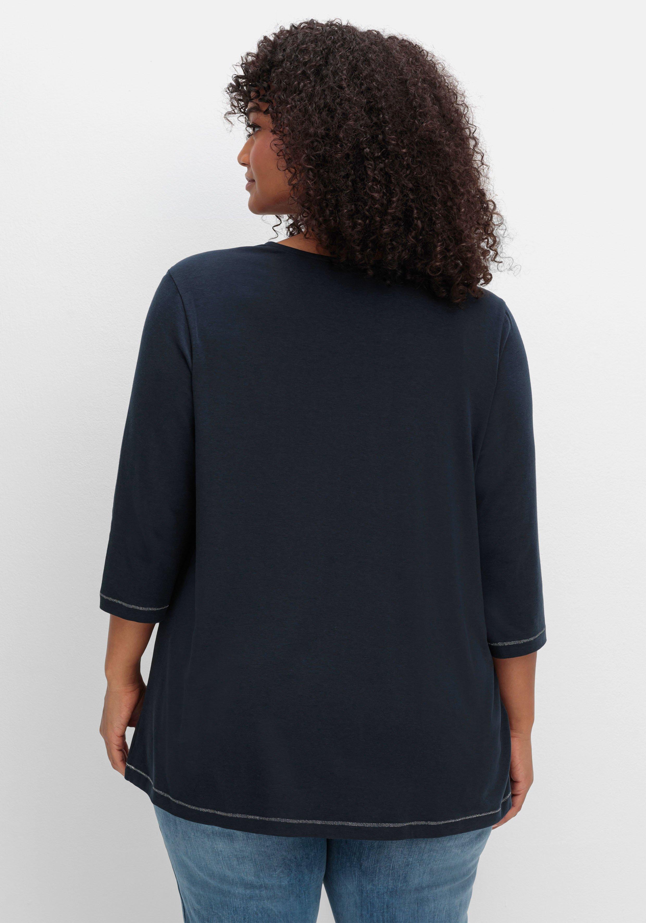 3/4-Arm-Shirt in leichter A-Linie, mit  TENCEL™ Lyocell