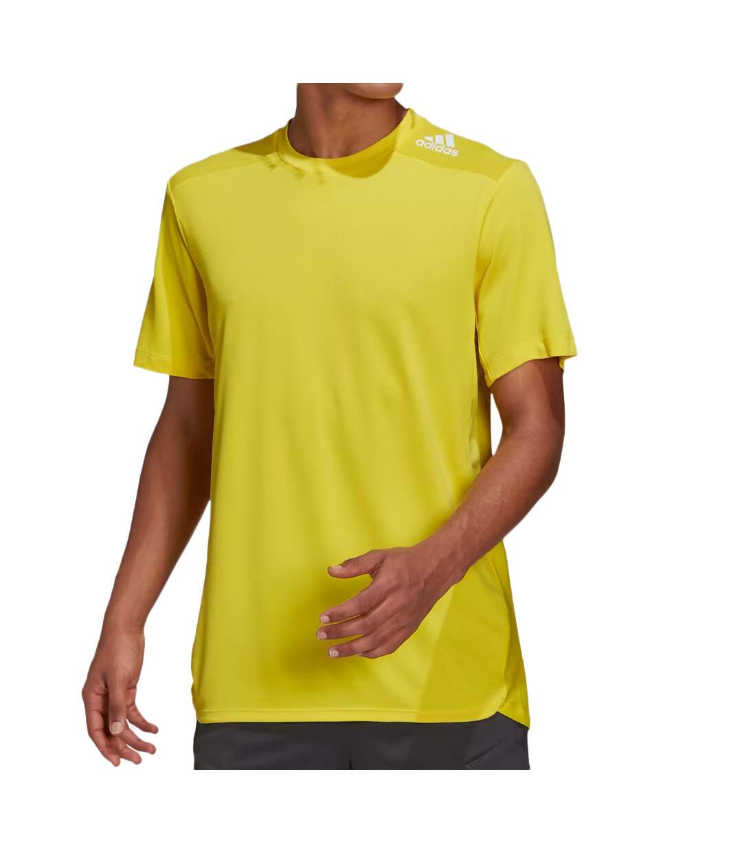 T-shirt Jaune Homme Adidas HJ9773