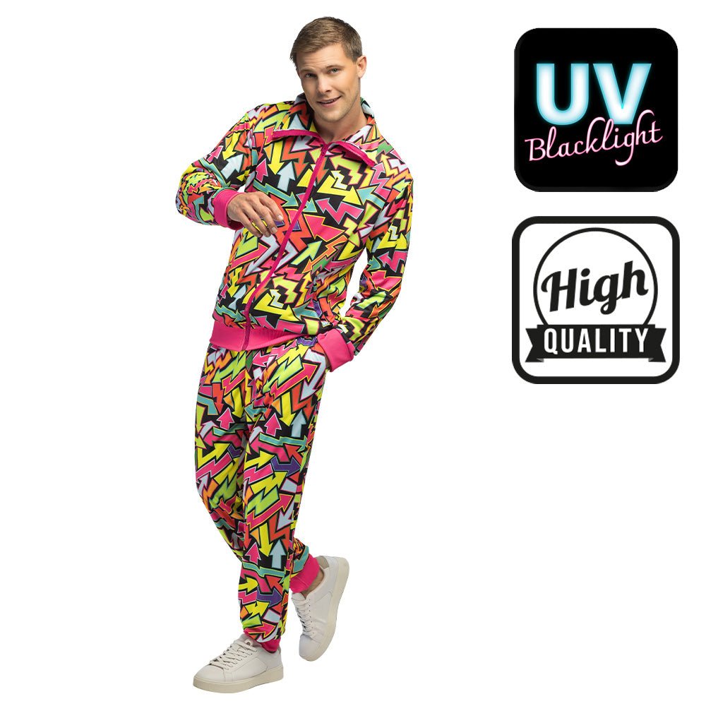 Jaren 90 Trainingspak Fout Gekleurd Heren Uv