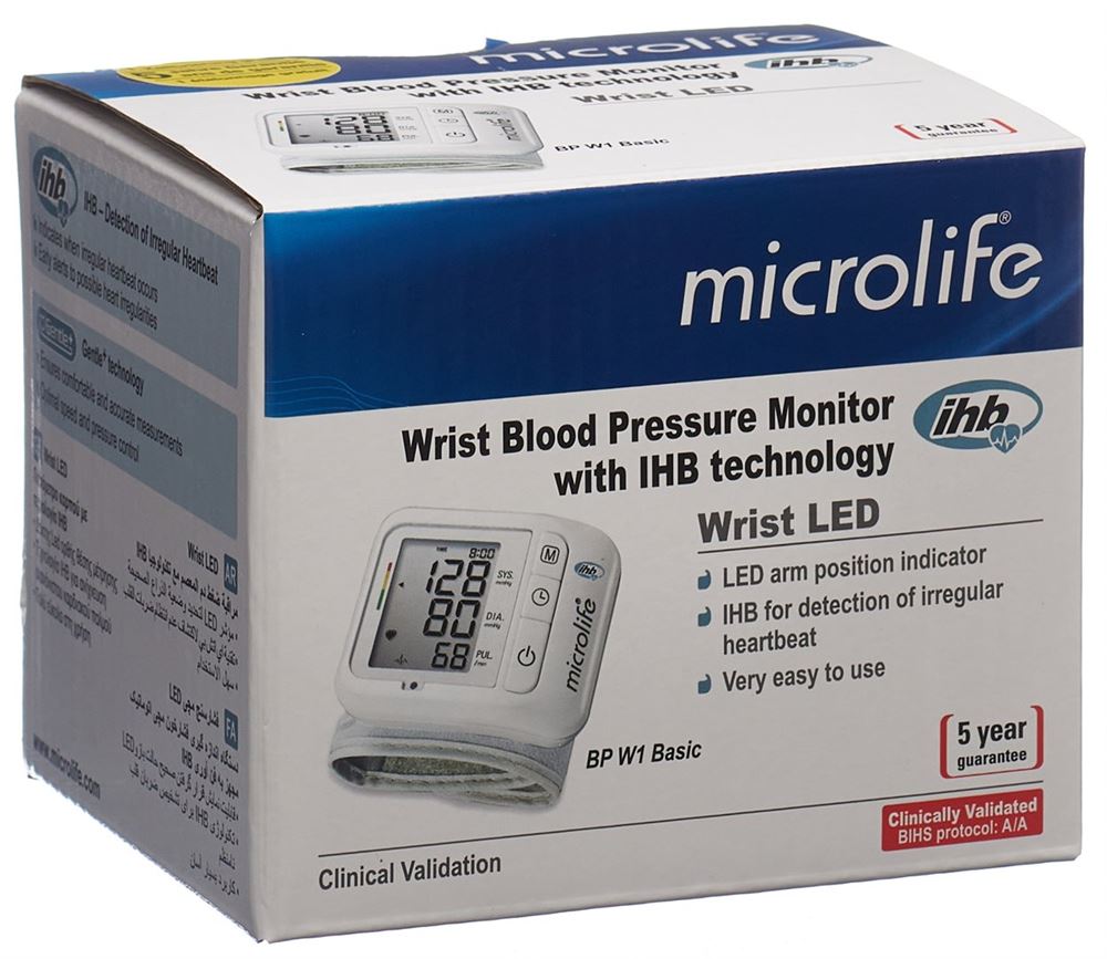 Microlife Blutdruckmessgerät Handgelenk BP W1 Basic 1 Stk