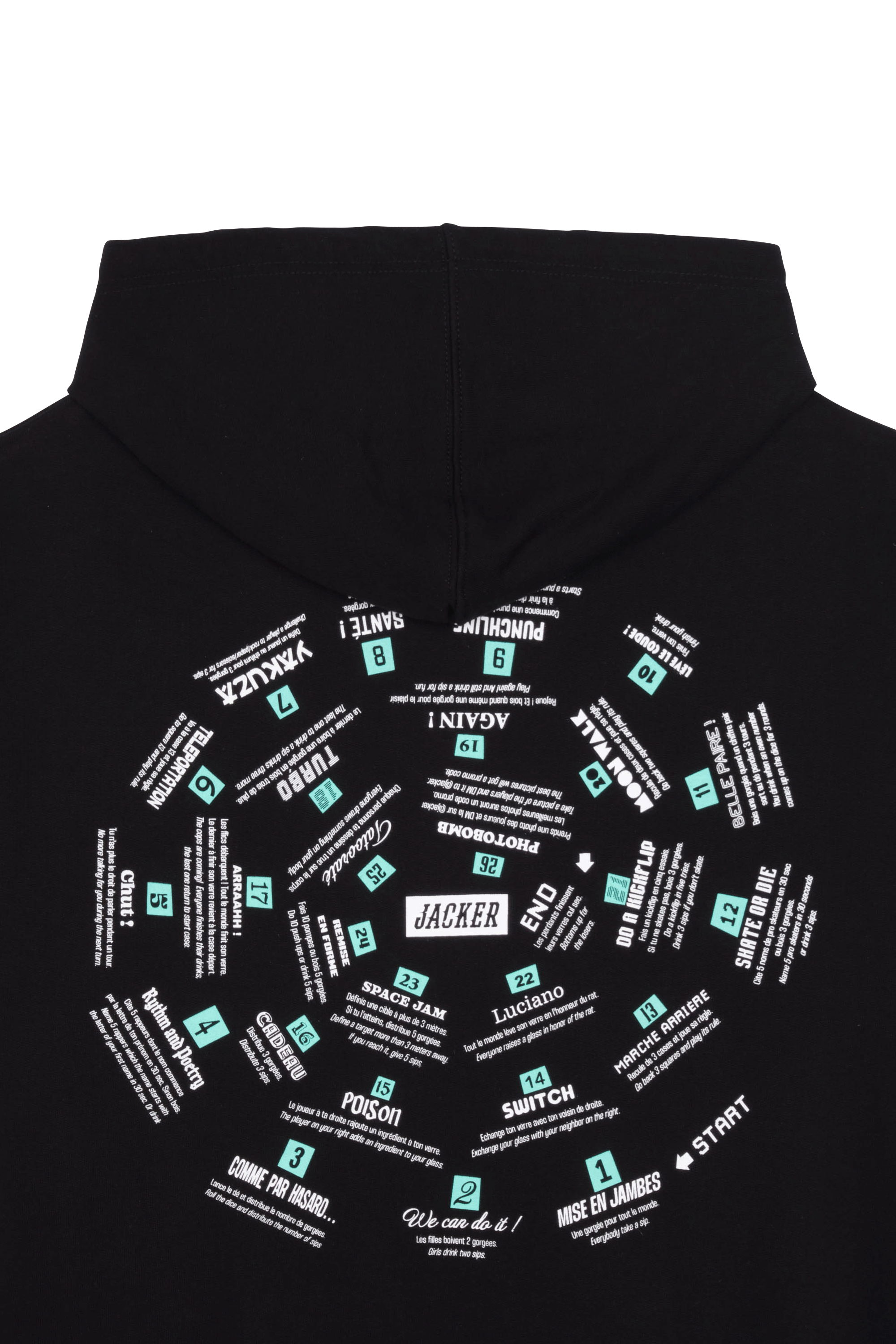 JACKER Hoodie SPIRAL GAME Noir