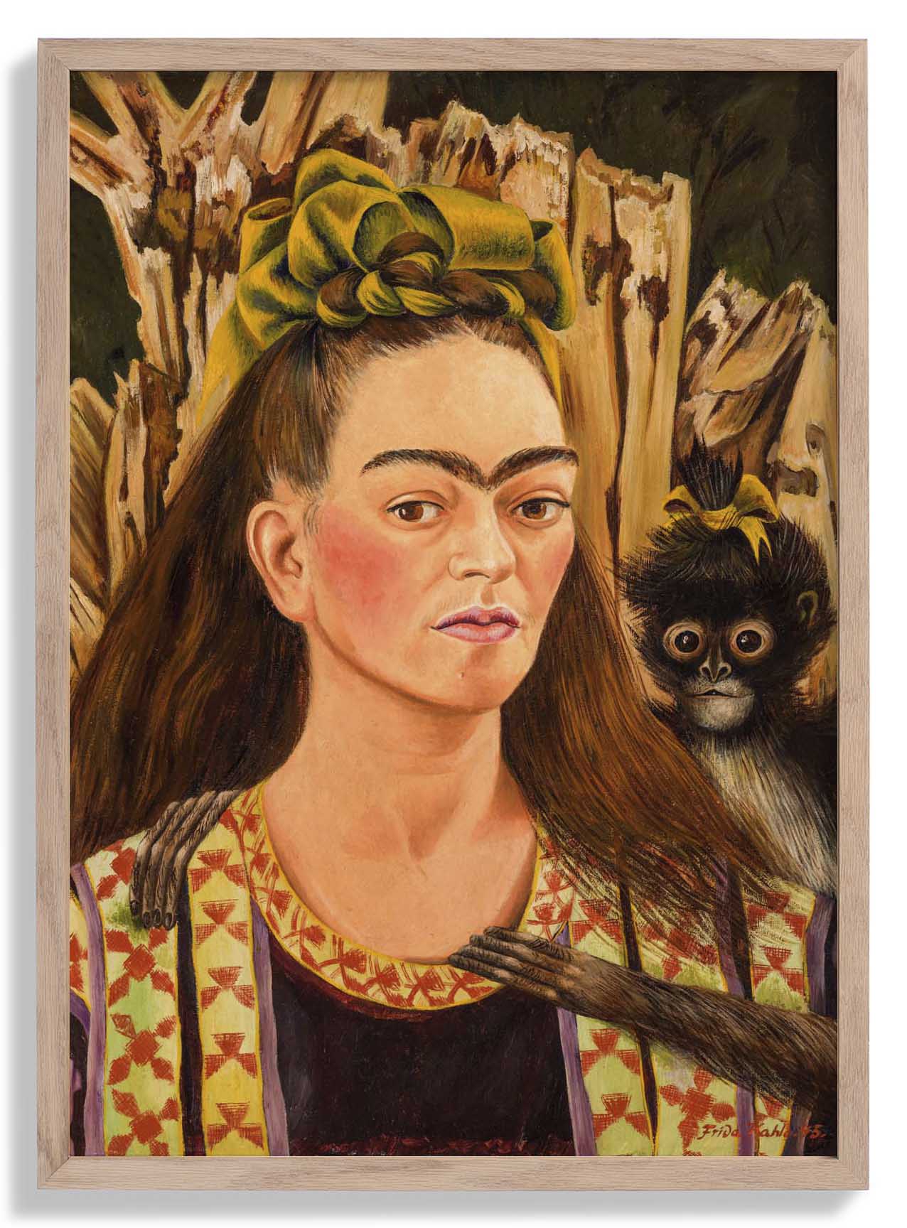 Selbstporträt mit Affe von Frida Kahlo