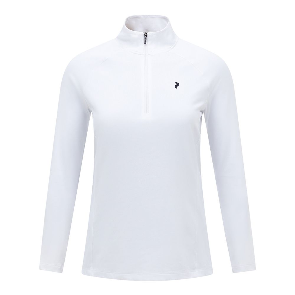Half Zip Baselayer Genser Dame Hvit