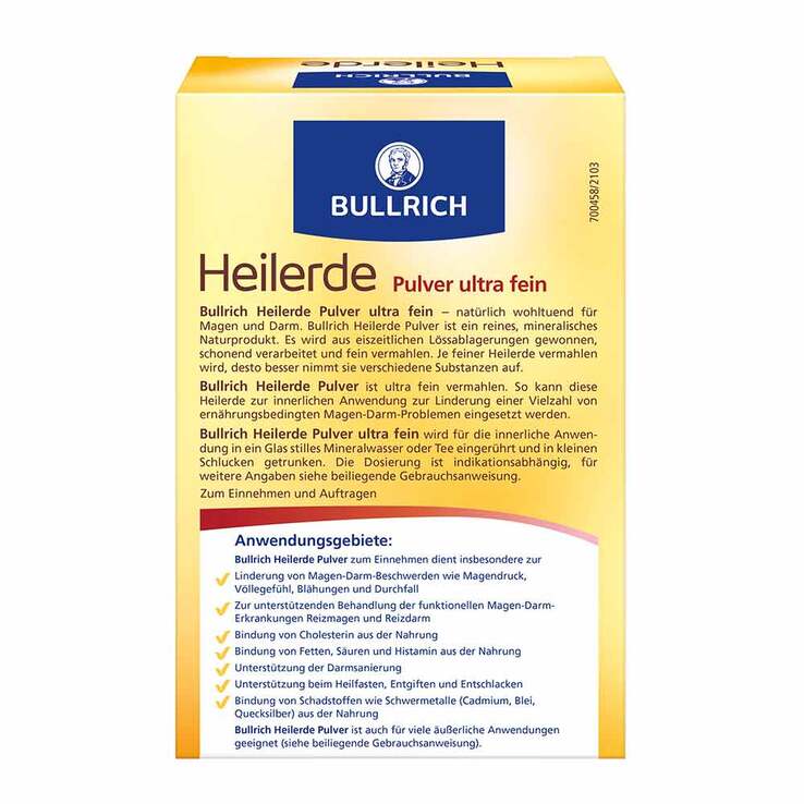Bullrich Heilerde Pulver ultra fein zum Einnehmen und Auftragen, 500 g