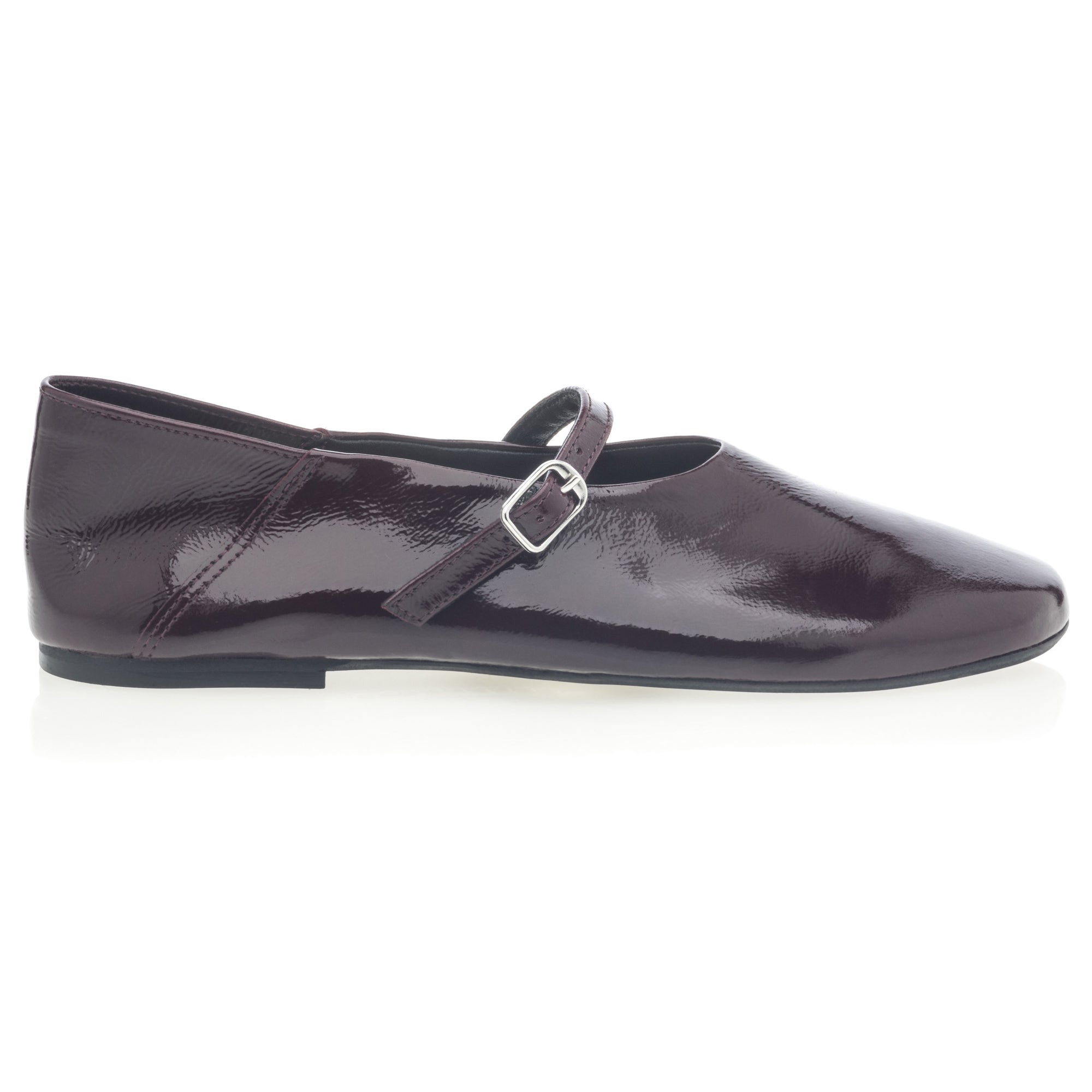 Ballerines Femme en cuir bordeaux