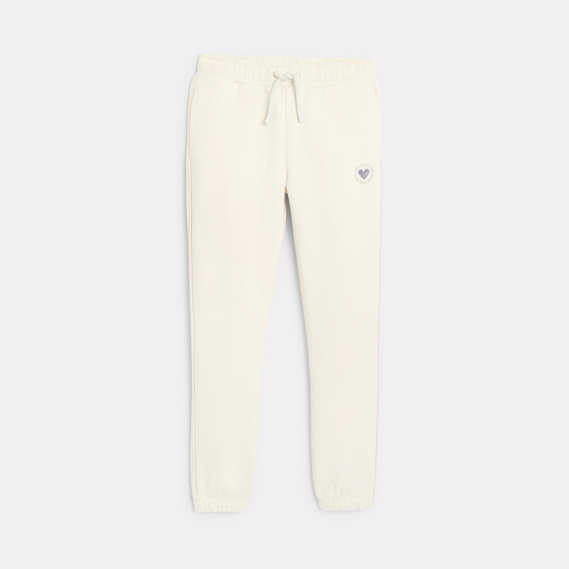Pantalon de jogging uni blanc fille