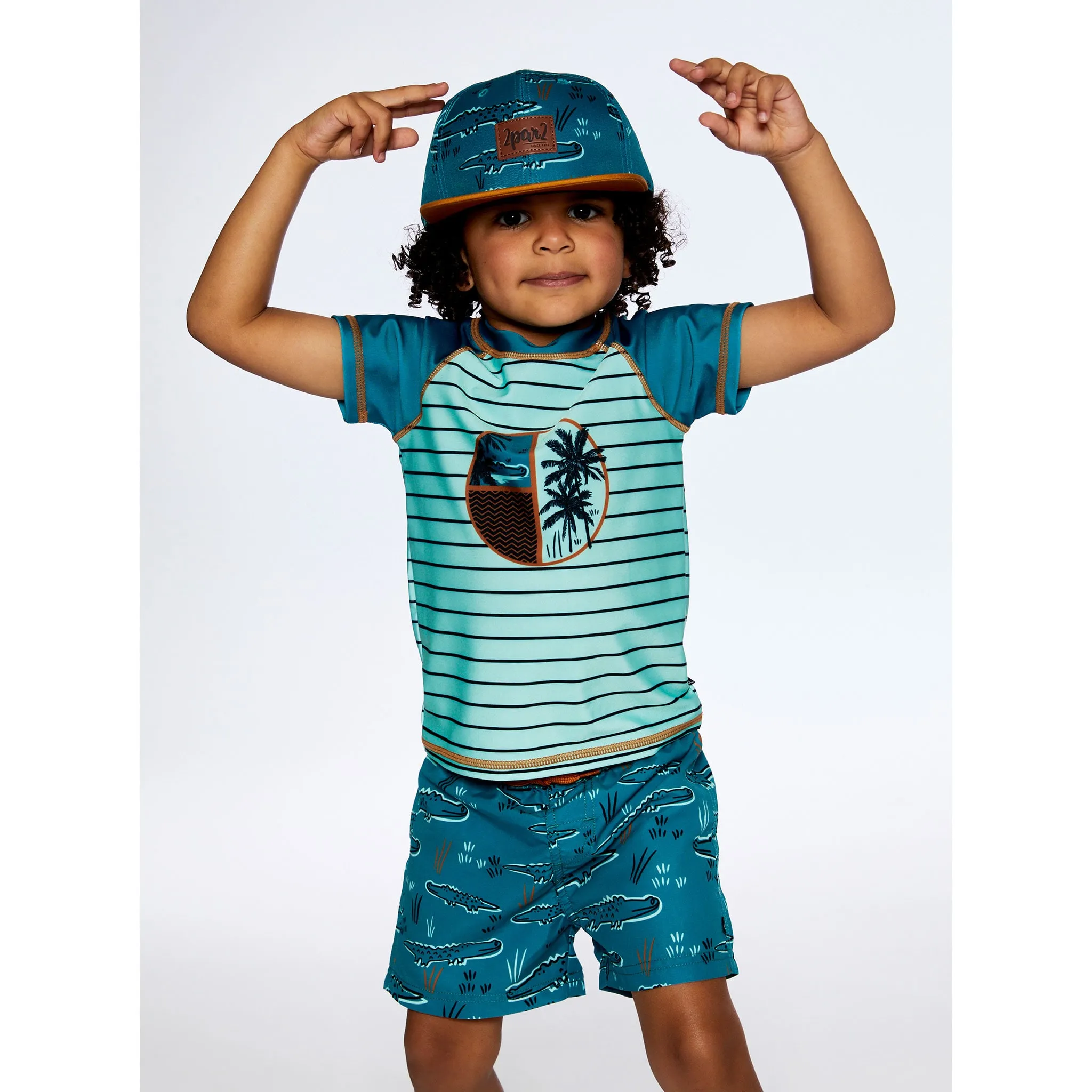 Deux par Deux T-Shirt Maillot Crocodile 2-6ans