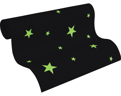 Vliesbehang 32440-2 Dag 'n' Nacht Sterren grijs glow-in-the-dark