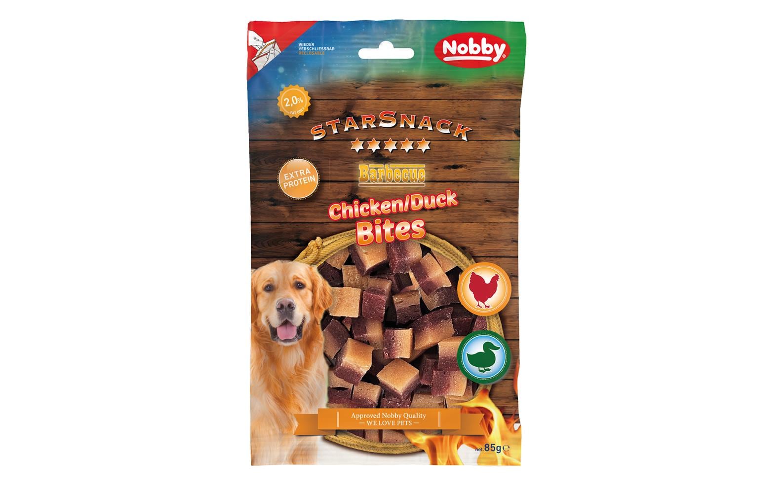 StarSnack Barbecue Chicken / Duck Bites, 85 gSnack für Hunde