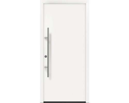 EcoStar ISOPRO Secur IPS 010 voordeur, 1100 x 2100 mm, linksdraaiend, RAL 9016 verkeerswit, inclusief beslagset, RVS-kruk, veiligheidsprofielcilinder met 5 sleutels