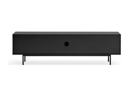 Sierra - Meuble TV en bois 3 portes L180cm : Couleur - Noir