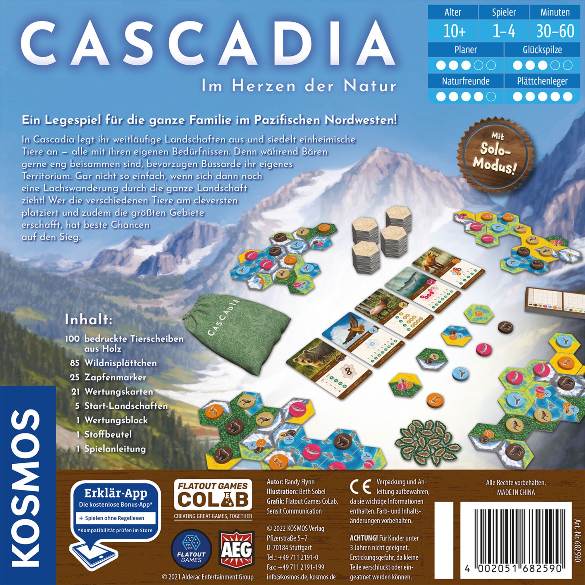 Kosmos Gesellschaftsspiel Cascadia - im Herzen der Natur