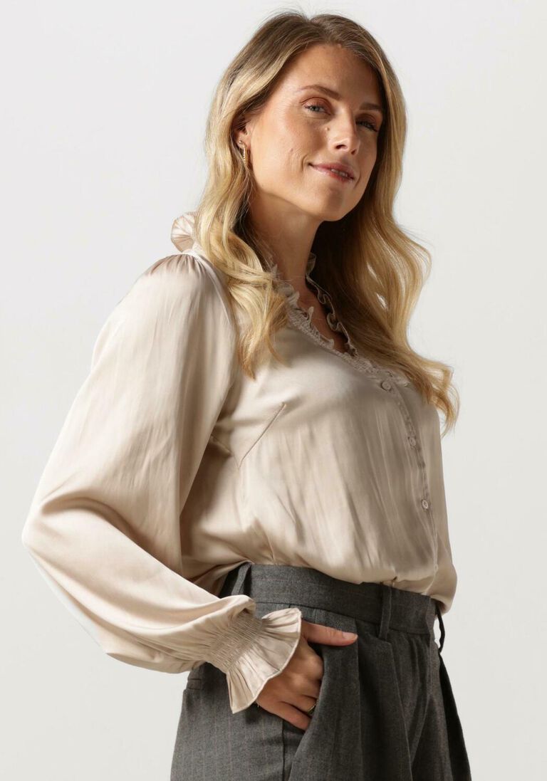 NEO NOIR beige neo noir blouse brielle satin blouse