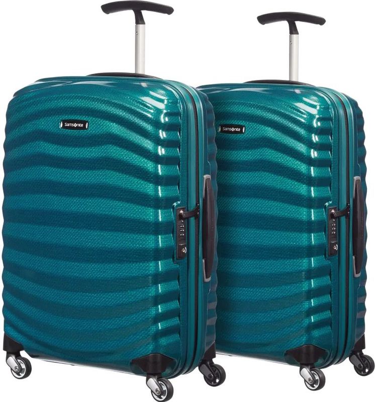 Samsonite Lite-Shock Spinner 55cm Duo Pack Petrol Blue