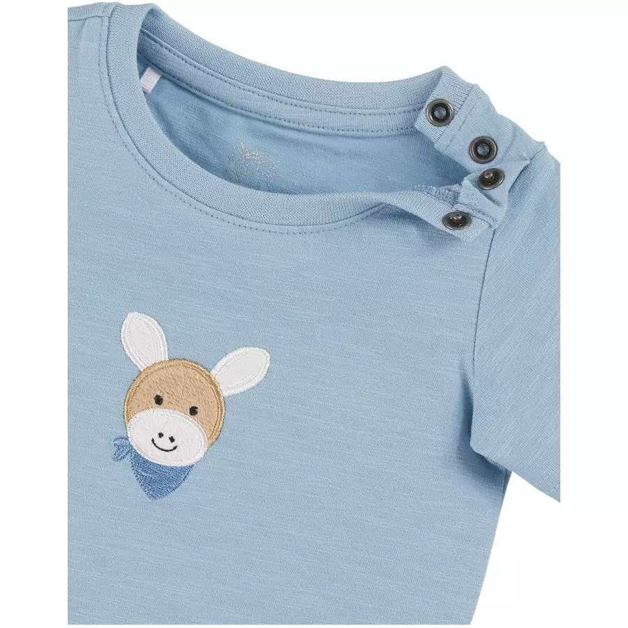 Sterntaler Kurzarm-Shirt Esel Emmi hellblau