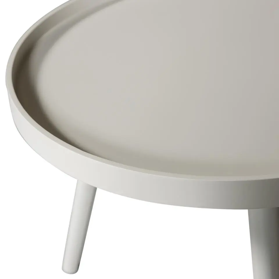WOOOD Mesa Bijzettafel M - Hout - Zand - 45 cm x Ø45