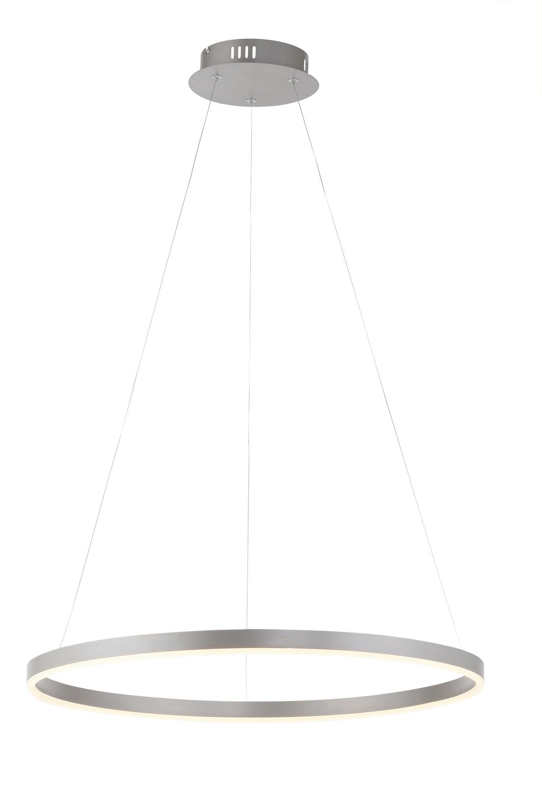 JUST LIGHT LED Pendelleuchte RITUS 58 cm alufarbig