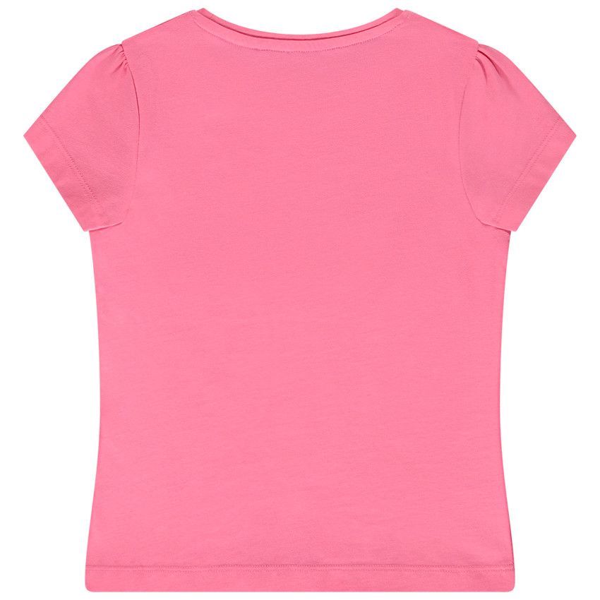 T-shirt manches courtes en jersey avec print fantaisie pour fille - Multicolore
