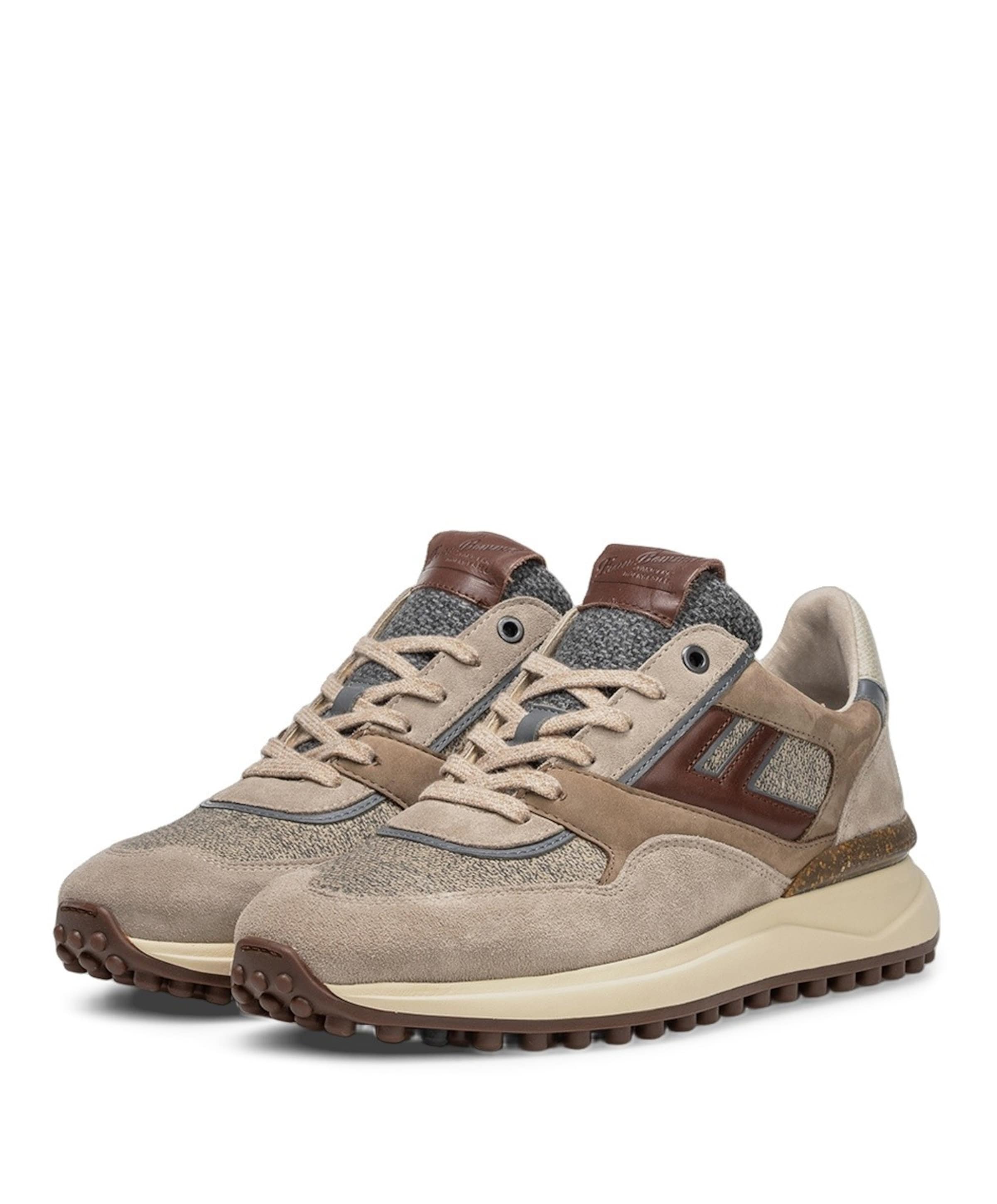 Floris van Bommel heren sneakers bruin