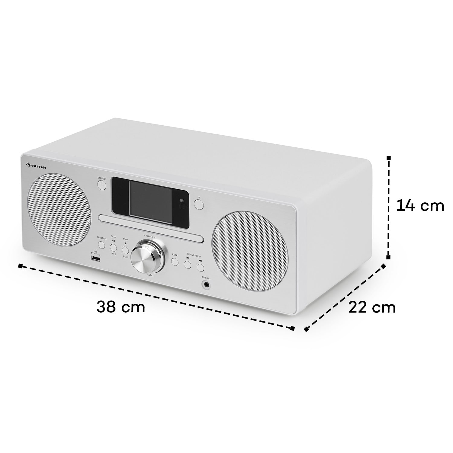 Harvard Kompaktanlage Internet-/DAB+ und UKW-Radio CD-Player Bluetooth Weiß