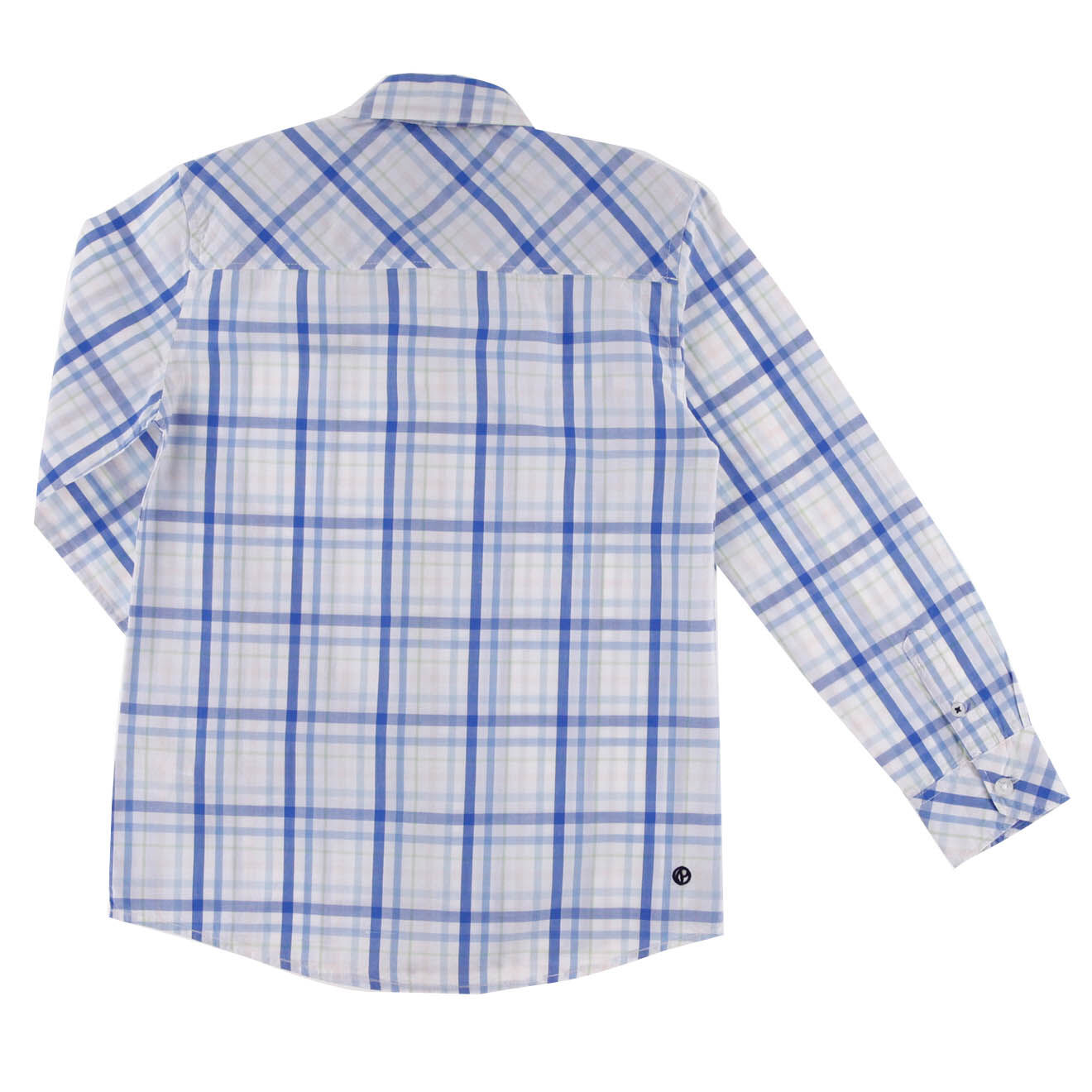 Pepe Jeans Chemise en Popeline de Coton Nicolas à carreaux bleu/blanc