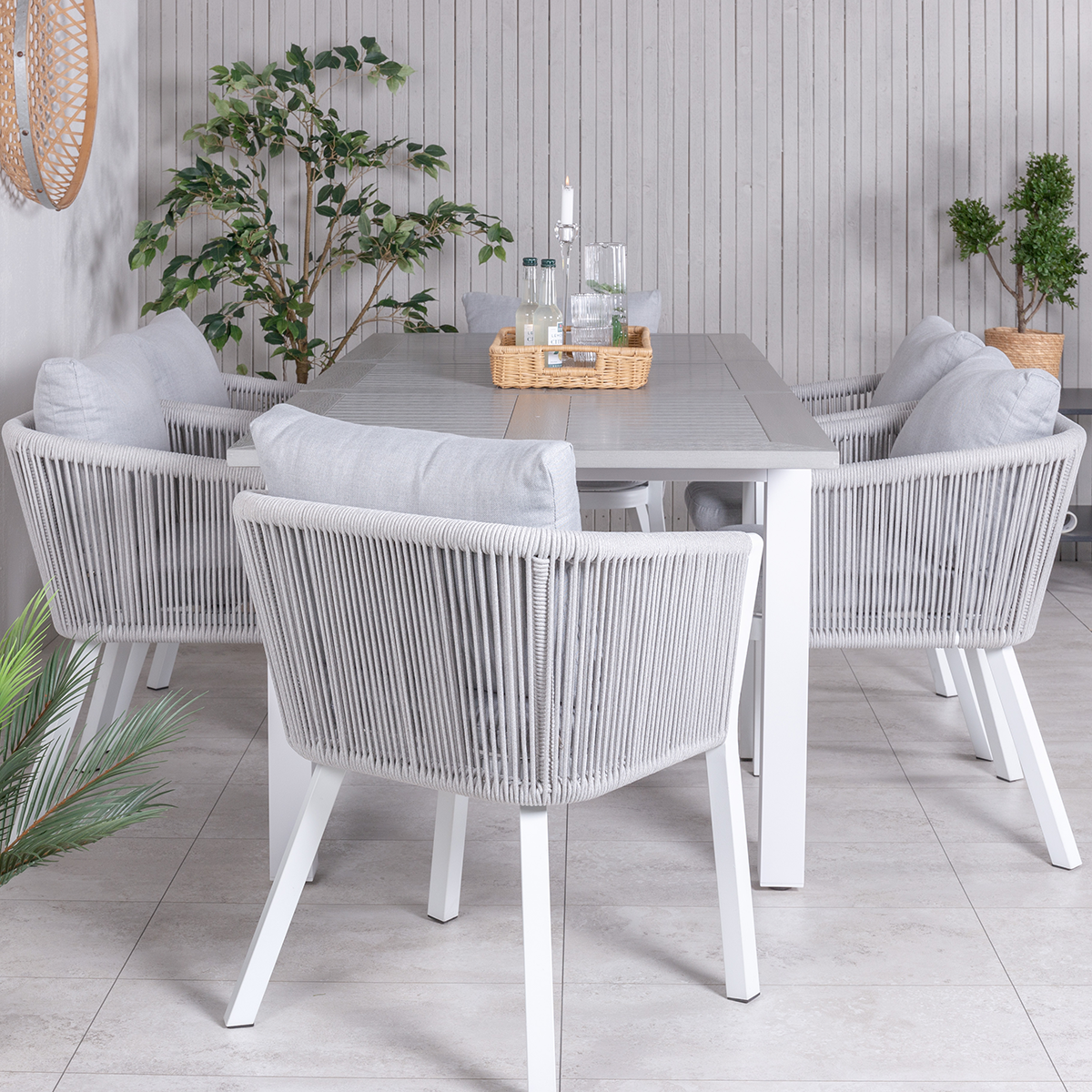 Tuinstoel Elly - set van 2 Grijs